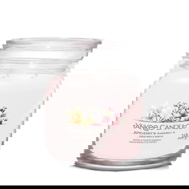Sviečka Yankee Candle Signature Medium Jar Pink Cherry & Vanilla Natural & Synthetic Fragrance 2 Wicks 368g Ružová | 40494, 1