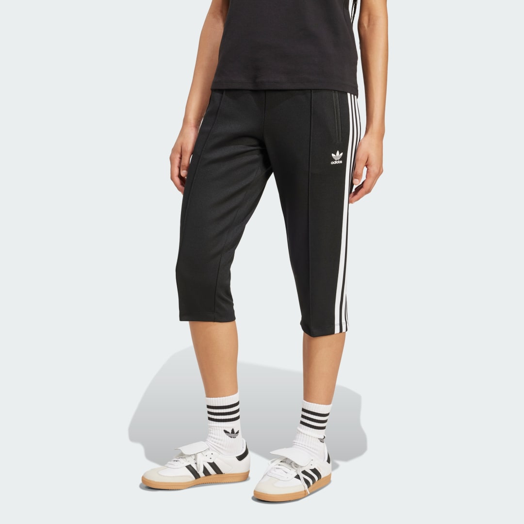 Nohavice adidas Performance Adicolor 3-Stripes Capri Pants Čierna | JV7520, 0