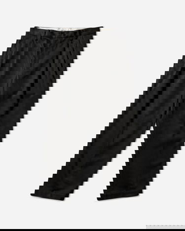 Nohavice WACKO MARIA Double Pleated Chino Trousers (Type-1) Čierna | 25FW-WMP-PT01 BLACK, 0