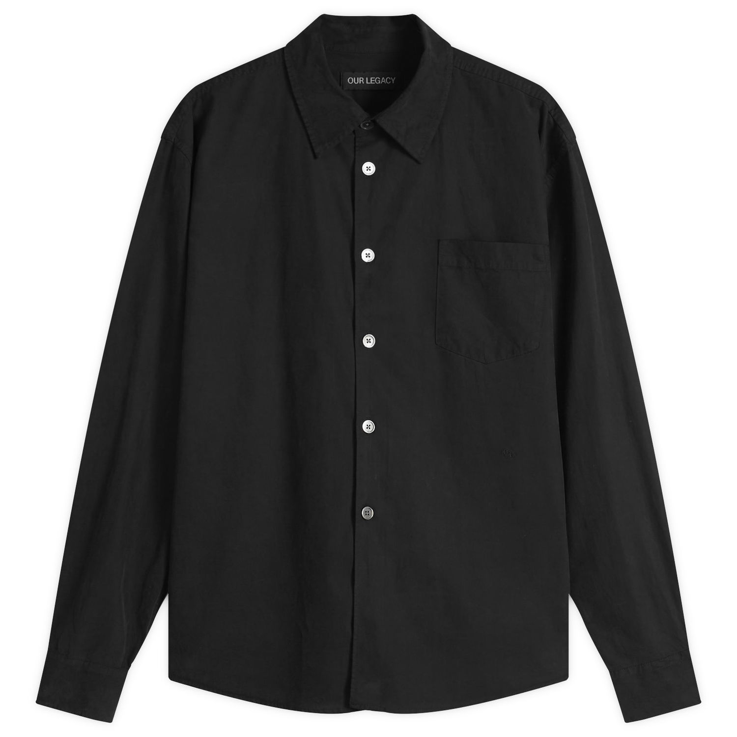 Košeľa OUR LEGACY Our Legacy Beyond Casual Liquid Poplin Shirt, Size 46 Čierna | M4252BBC, 0