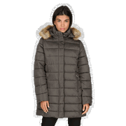 Hooded Polyfilled Puffer Jacket with Faux Fur Trim