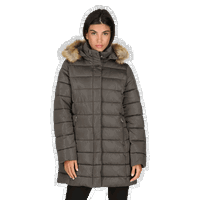 Hooded Polyfilled Puffer Jacket with Faux Fur Trim
