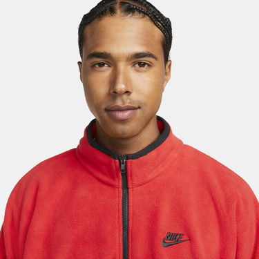 Mikina Nike Club Fleece+ 1/2-Zip Fleece Top Červená | DX0525-657, 3