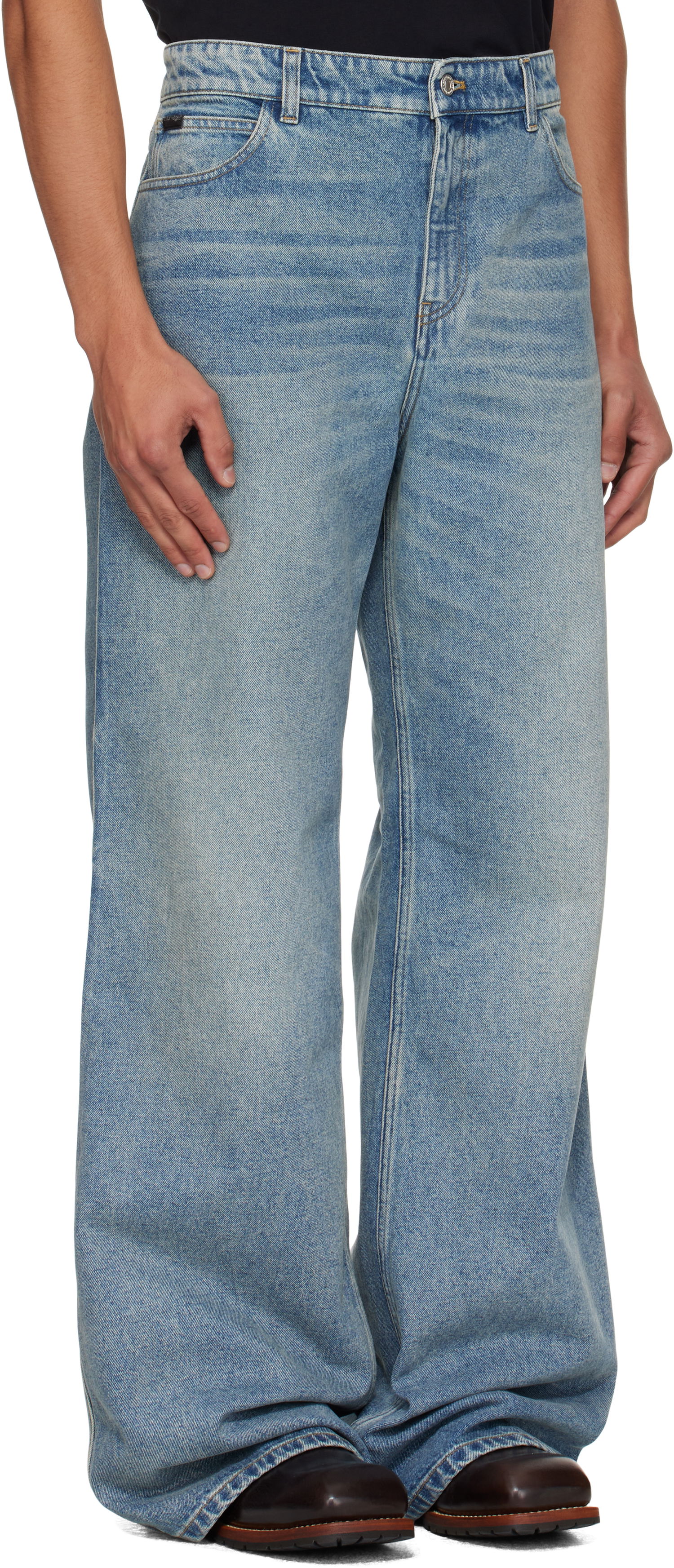 Džínsy Courrèges Courrèges Hammer Baggy Jeans Modrá | VESDPA241DE0041, 1