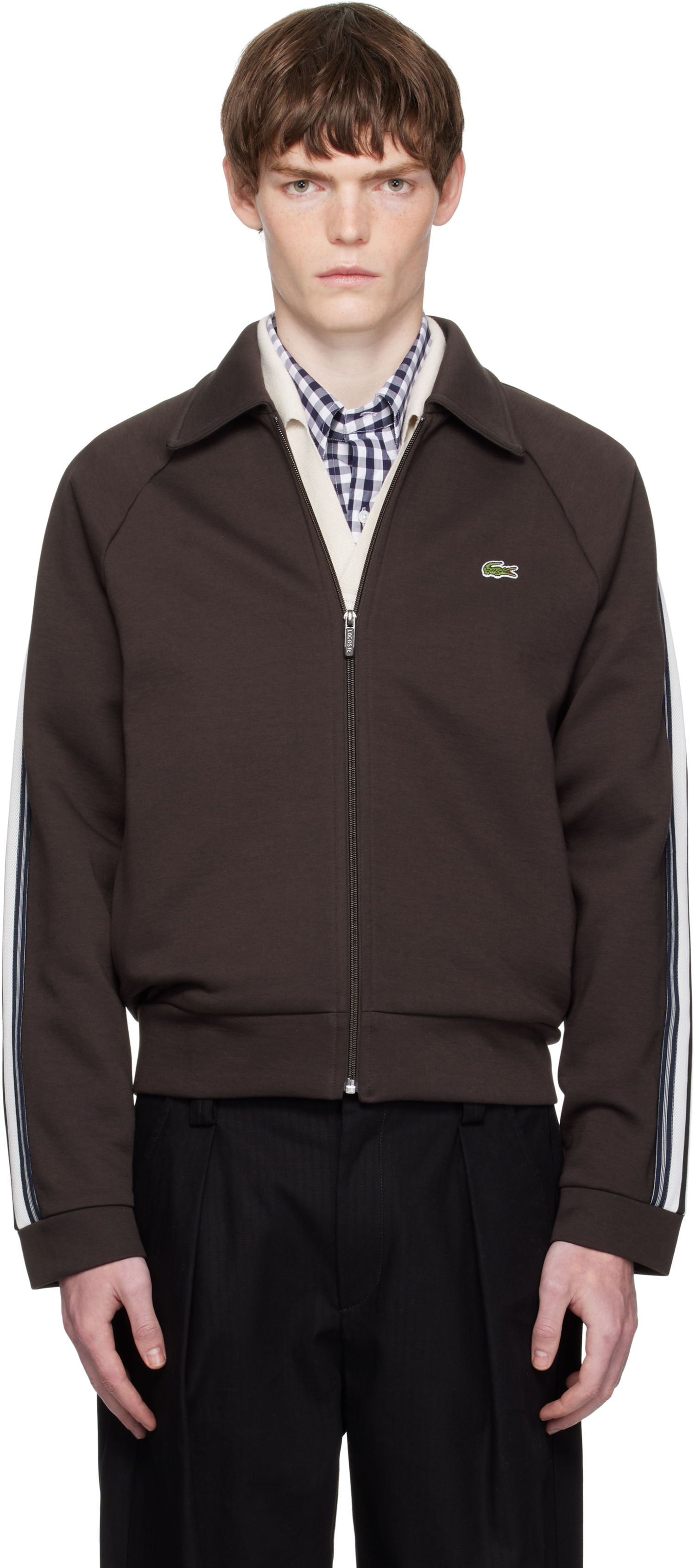 Mikina Lacoste Zip-Up Sweatshirt Hnedá | SH5927_SKB, 0