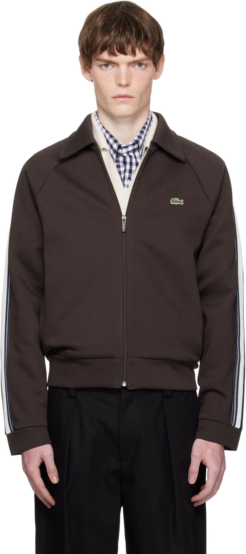 Mikina Lacoste Zip-Up Sweatshirt Hnedá | SH5927_SKB