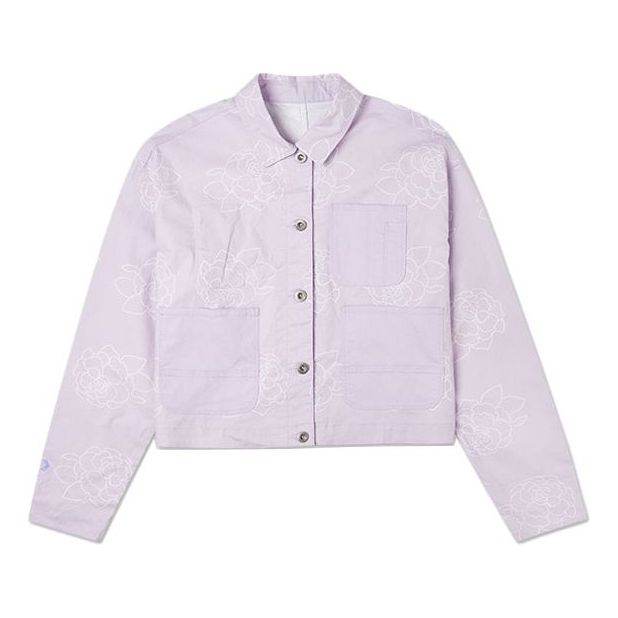 Bomber bunda Converse Reversible Floral Print Shirt Jacket Fialová | 10022421-A01