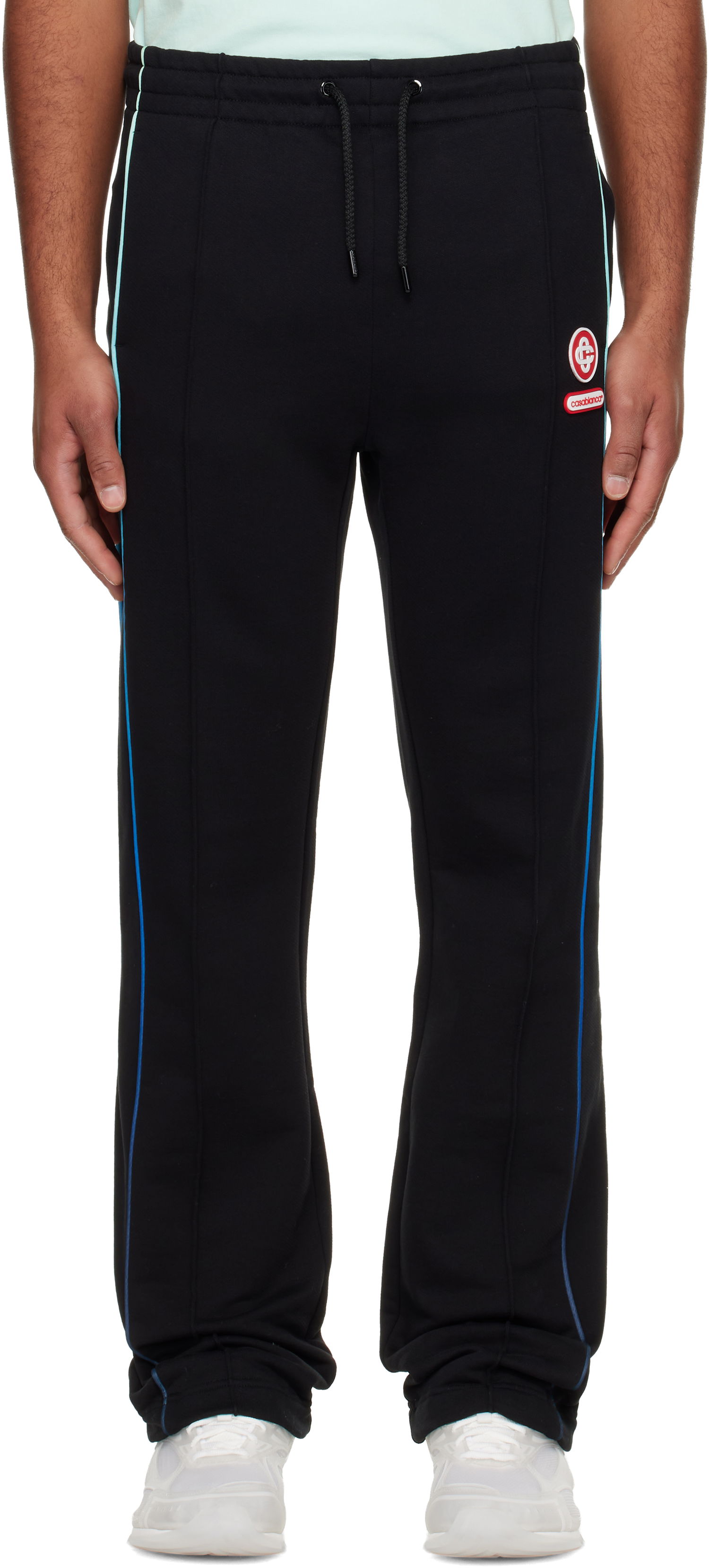 Tepláky Casablanca Casablanca Gradient Piping Sweatpants Čierna | M-AW25-JTR-309-01, 0