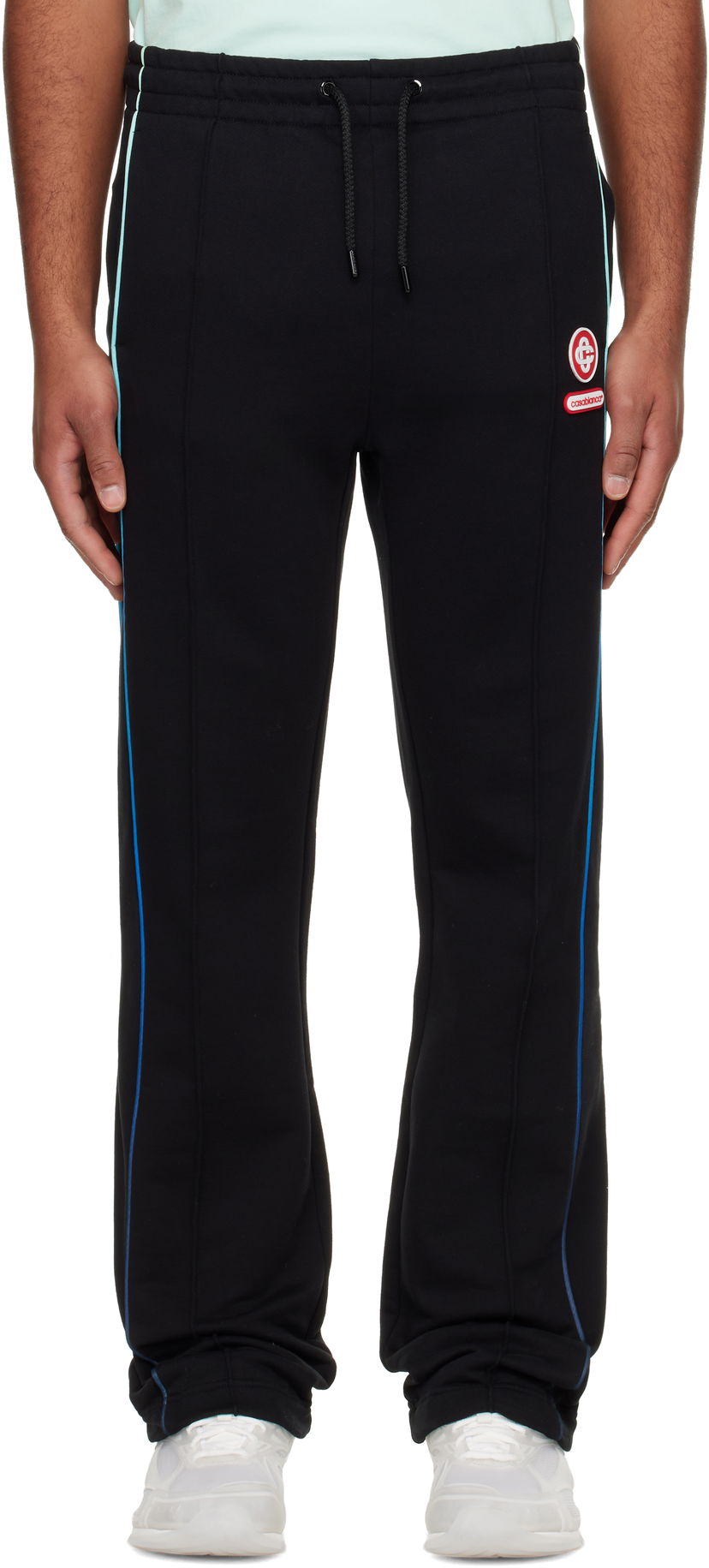 Tepláky Casablanca Casablanca Gradient Piping Sweatpants Čierna | M-AW25-JTR-309-01