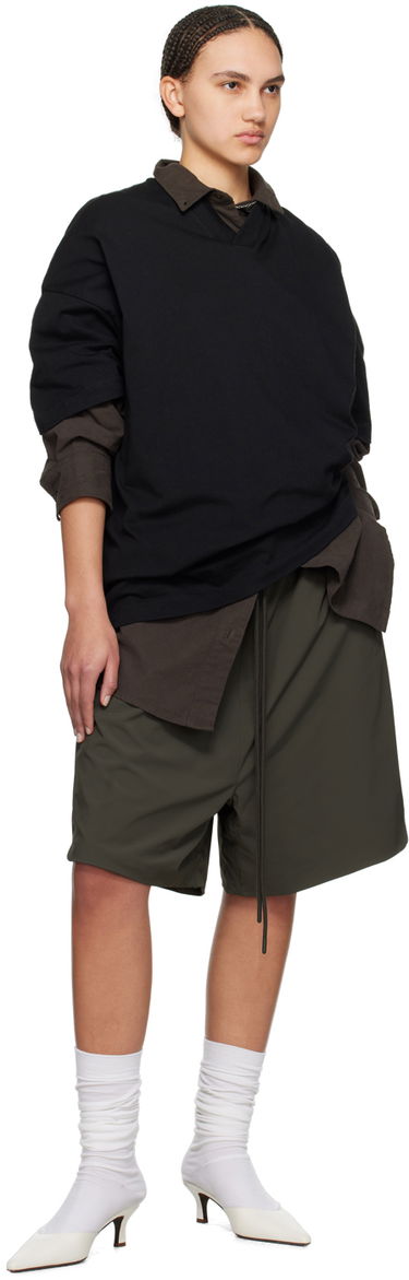 Tričko Fear of God Essentials V-Neck T-Shirt Čierna | 125SP244214F, 3