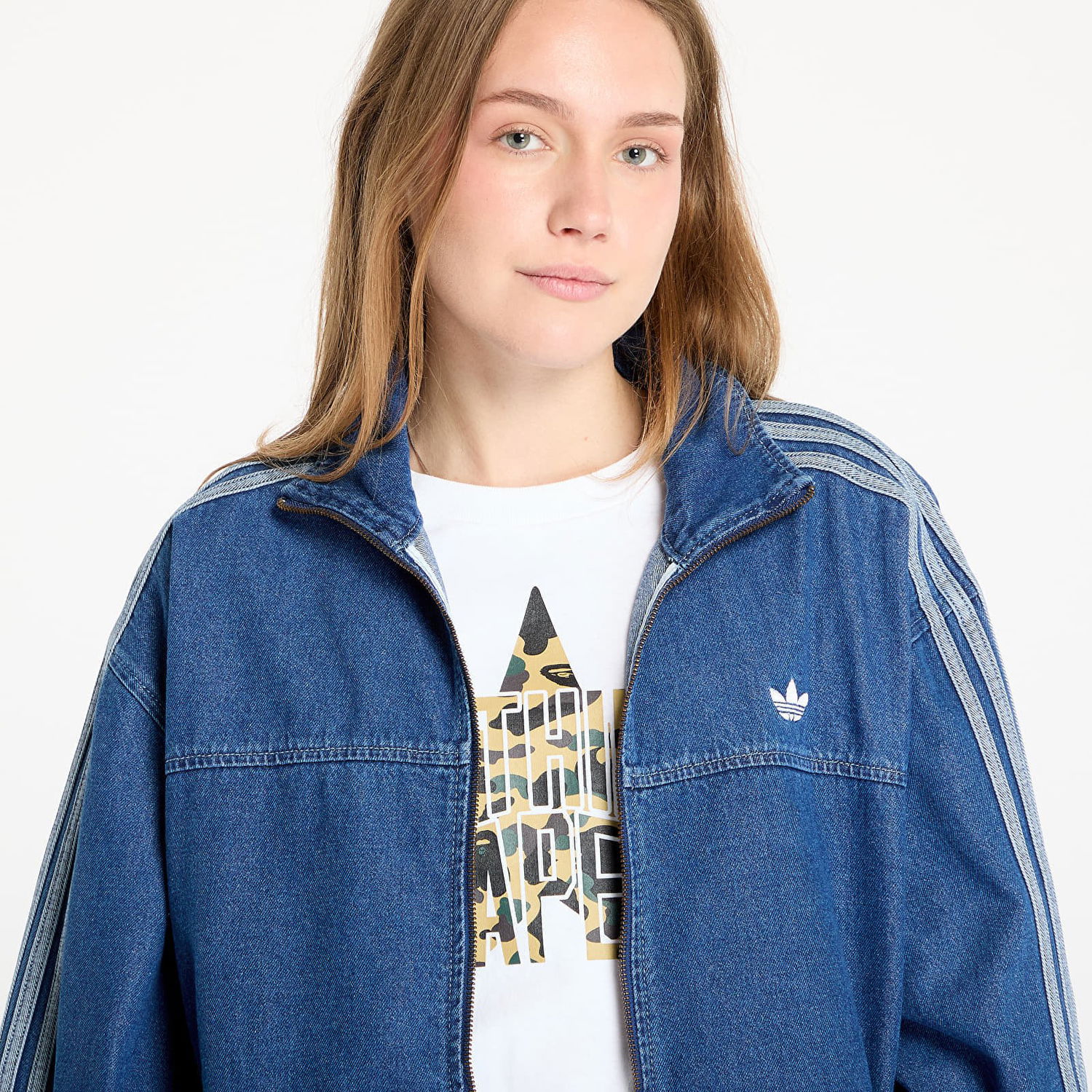 Bunda adidas Originals Adicolor Denim Adilenium Track Top Modrá | JY2896, 1