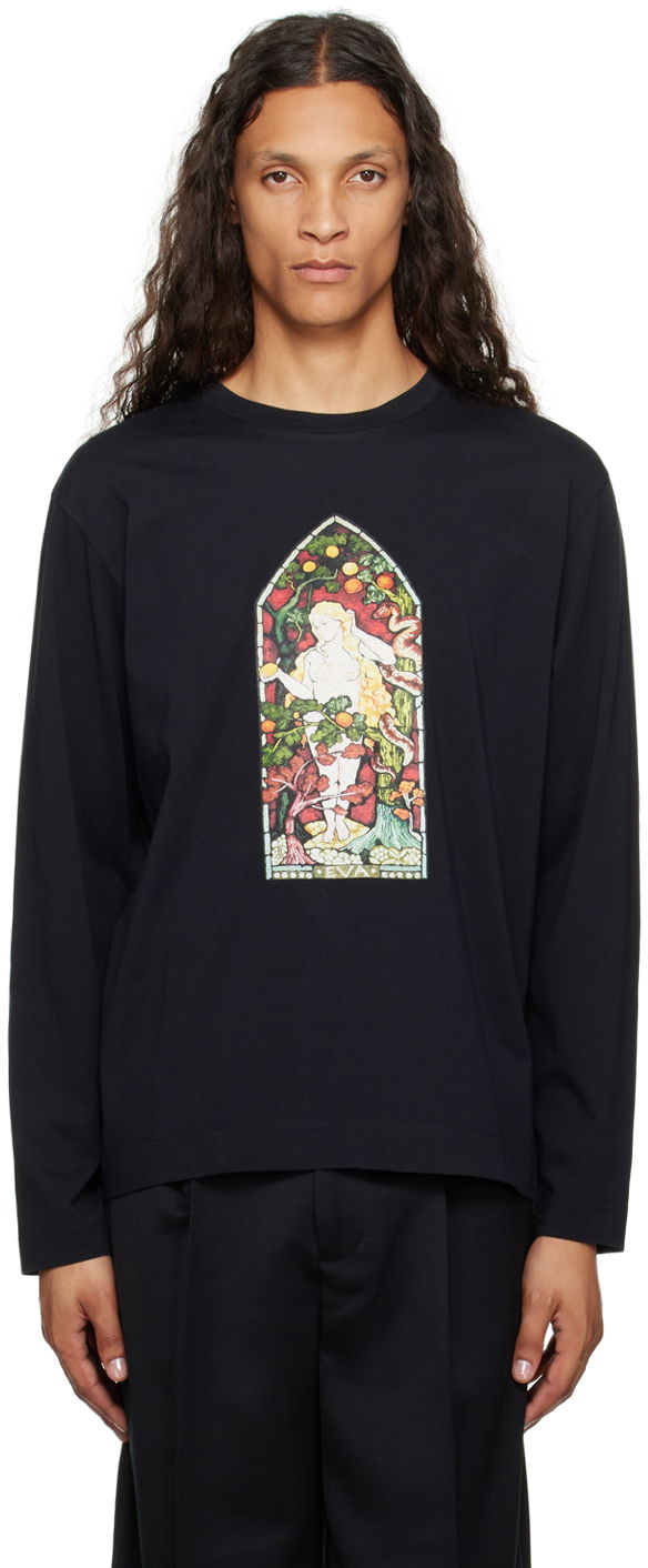 Tričko Simone Rocha Simone Rocha Stained Glass Woman Long Sleeve T-Shirt Čierna | 5194P30-M 0569, 0