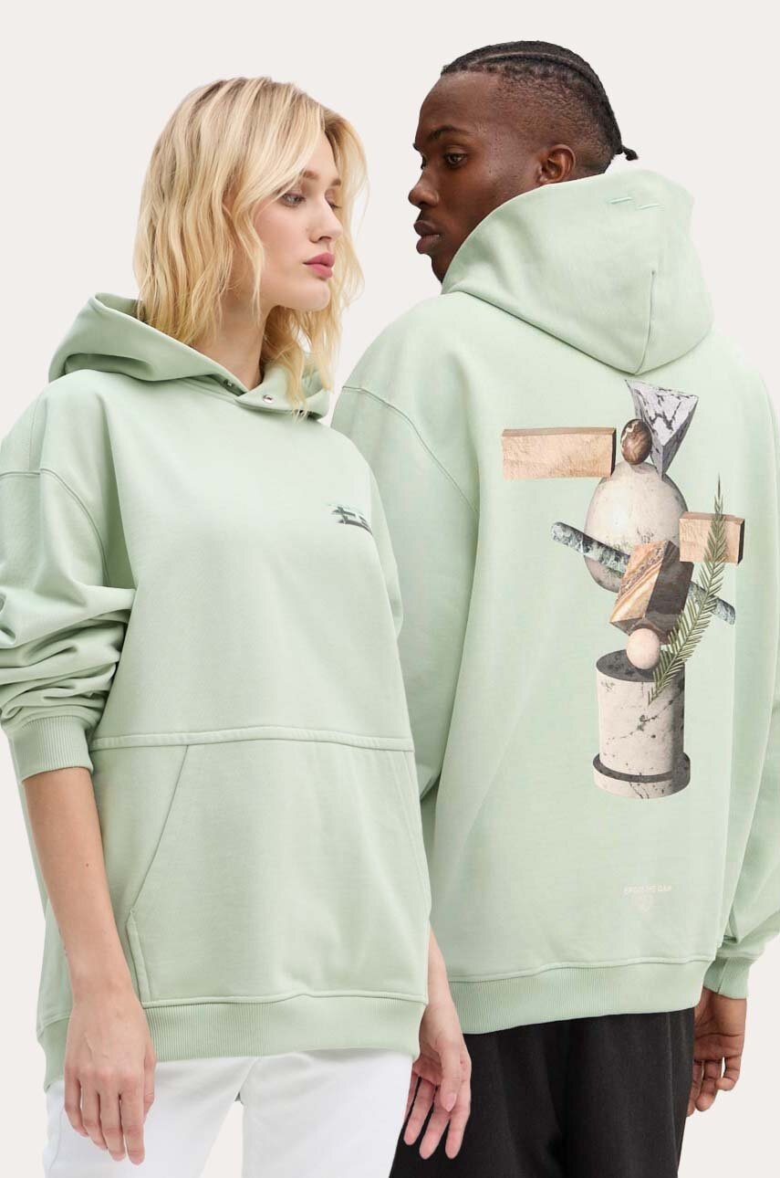 Mikina Filling Pieces Filling Pieces Printed Hoodie Zelené | 80614086001, 0