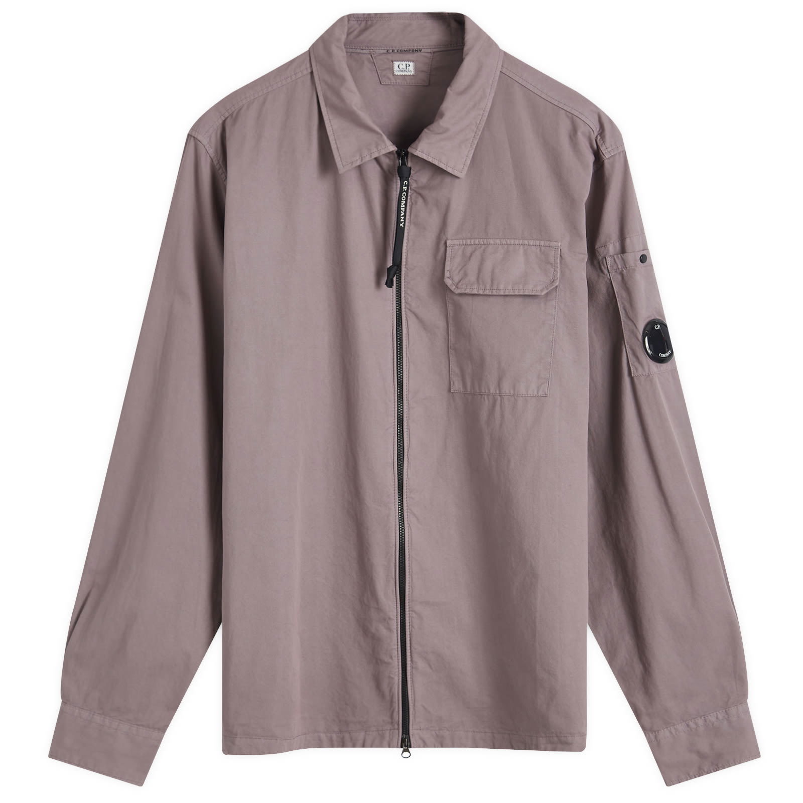 Organic Gabardine Zip Overshirt