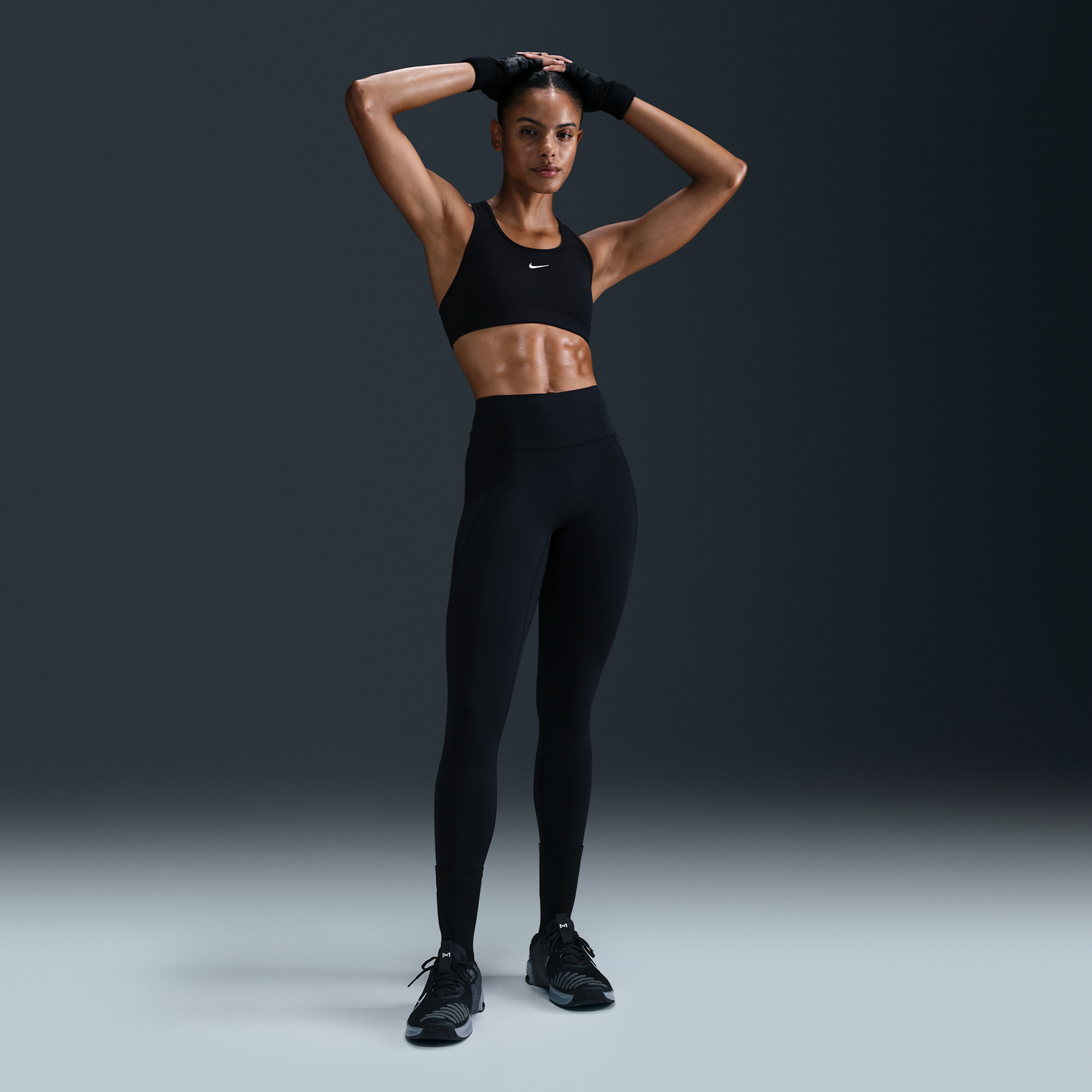 Legíny Nike Nike Universa High-Waisted Mid-Support Full-Length Leggings with Pockets Čierna | HQ6810-010, 0