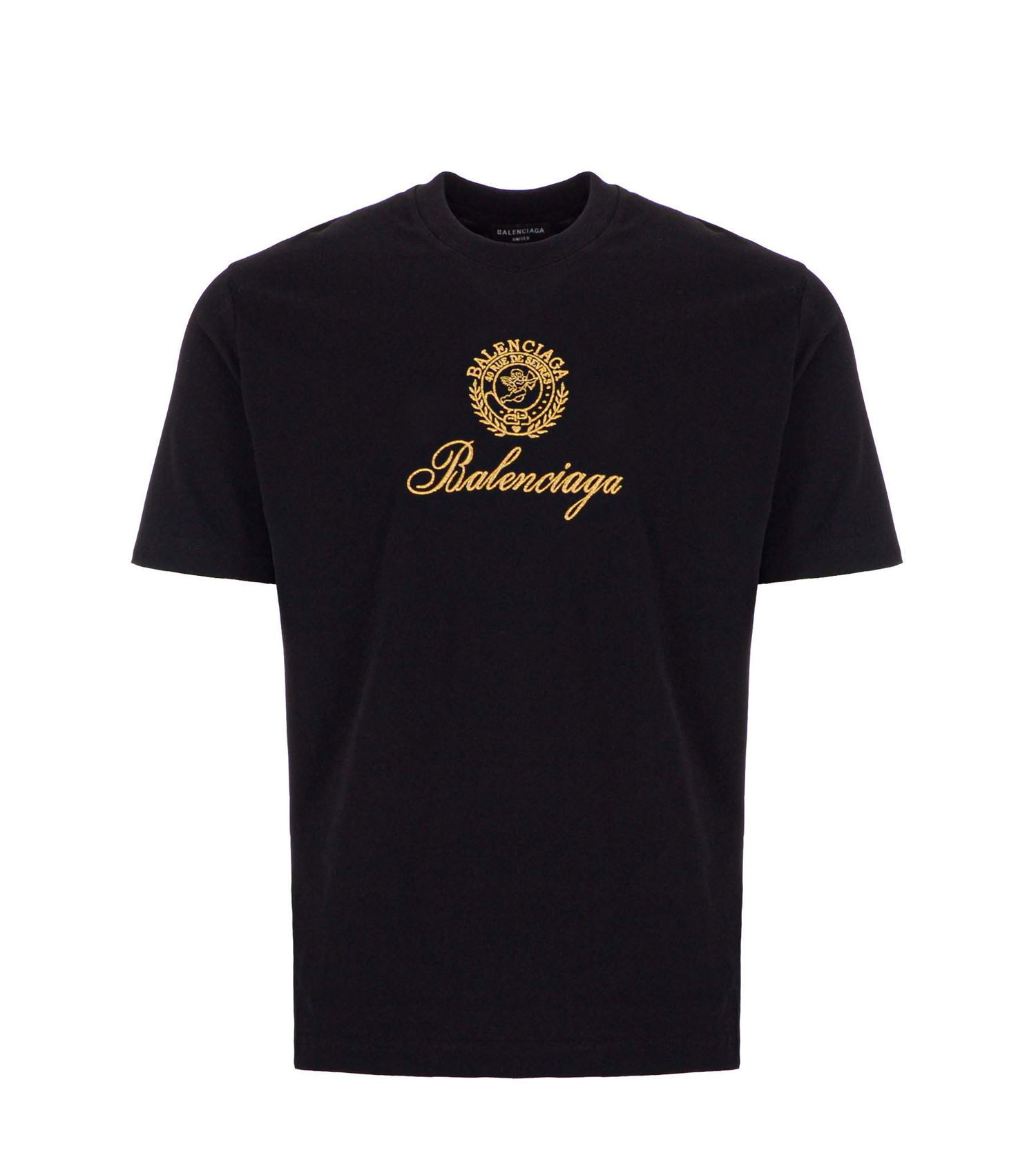 Tričko Balenciaga Qixi Crest Medium Fit T-Shirt Čierna | 612966TMVL41075, 0