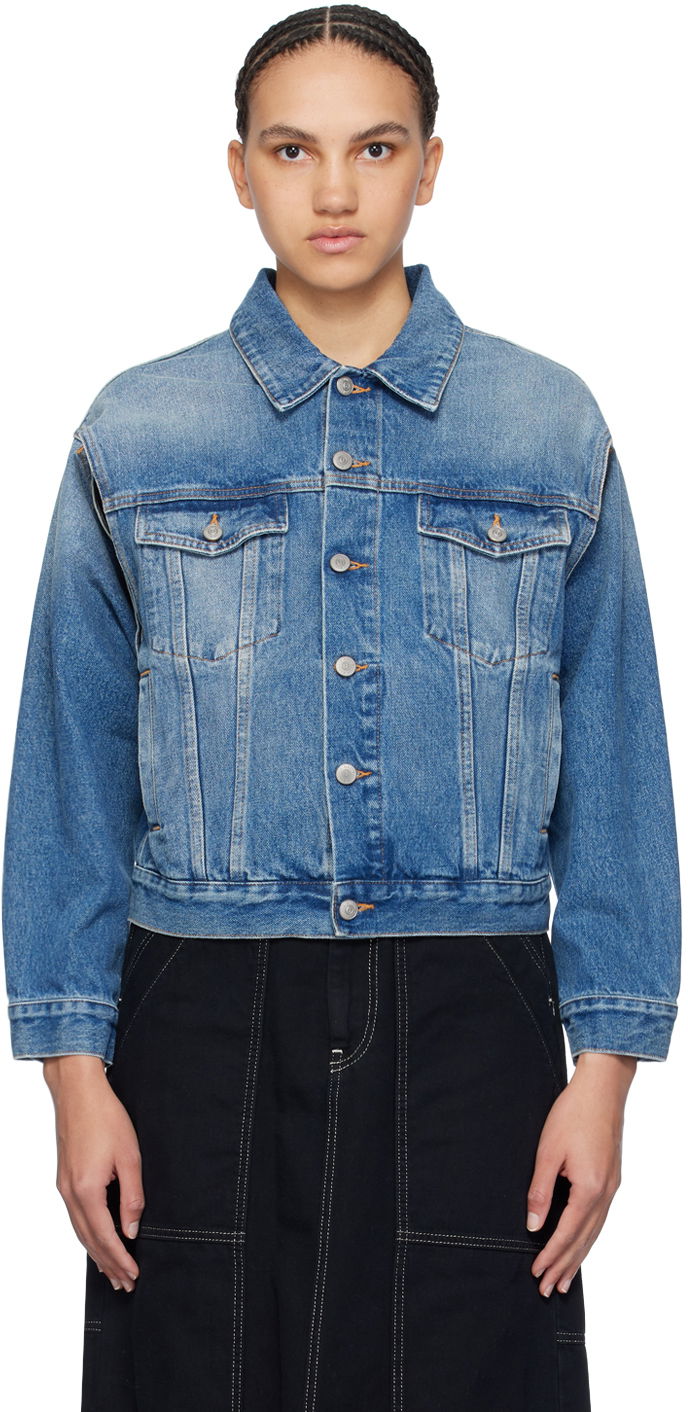 Bunda Maison Margiela MM6 Cutout Denim Jacket Modrá | S52AM0294 S30589, 0