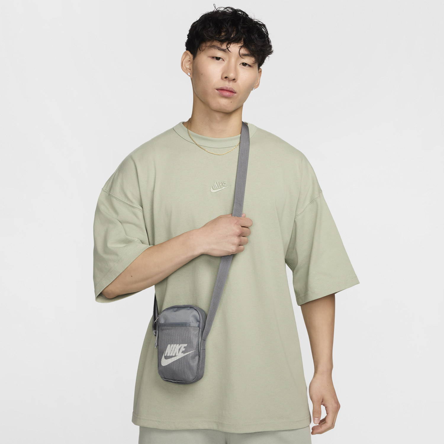 Taška cez rameno Nike Heritage 1 L Šedá | BA5871-084, 0