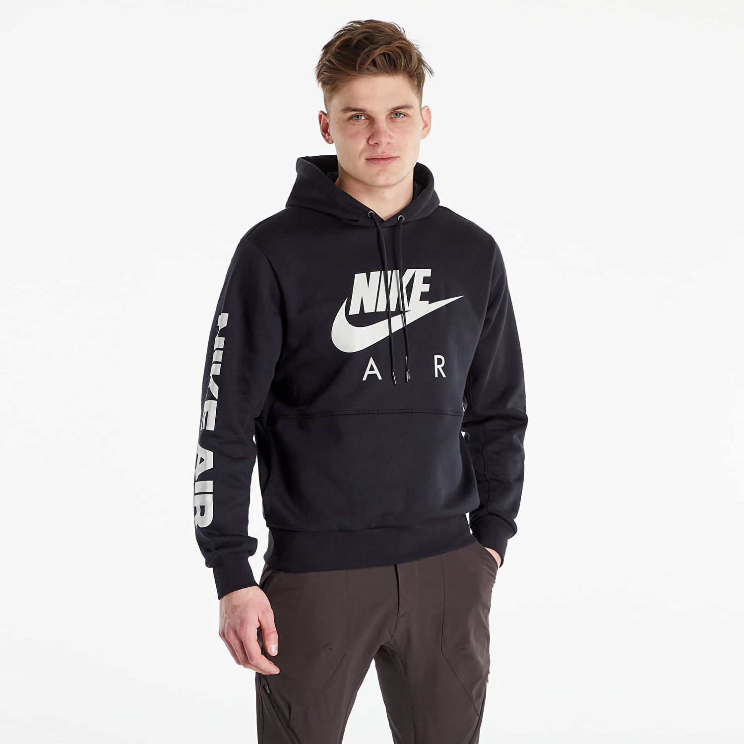 Mikina Nike NSW Air Brushed Back Pullover Čierna | DM5202-010, 0