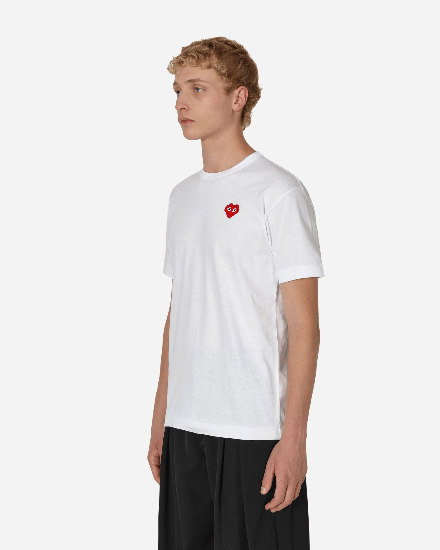 Tričko Comme des Garçons Invader Heart Biela | P1T322 2, 1