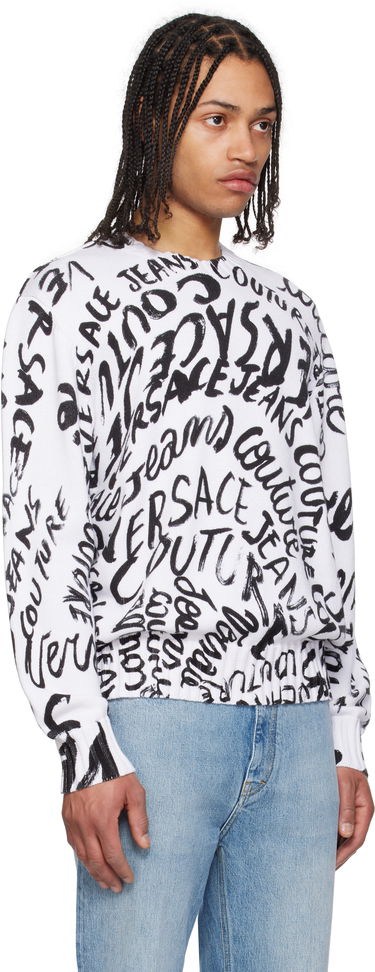 Sveter Versace Logo Pattern Sweater Biela | E78GAFM03_ECMF05, 1