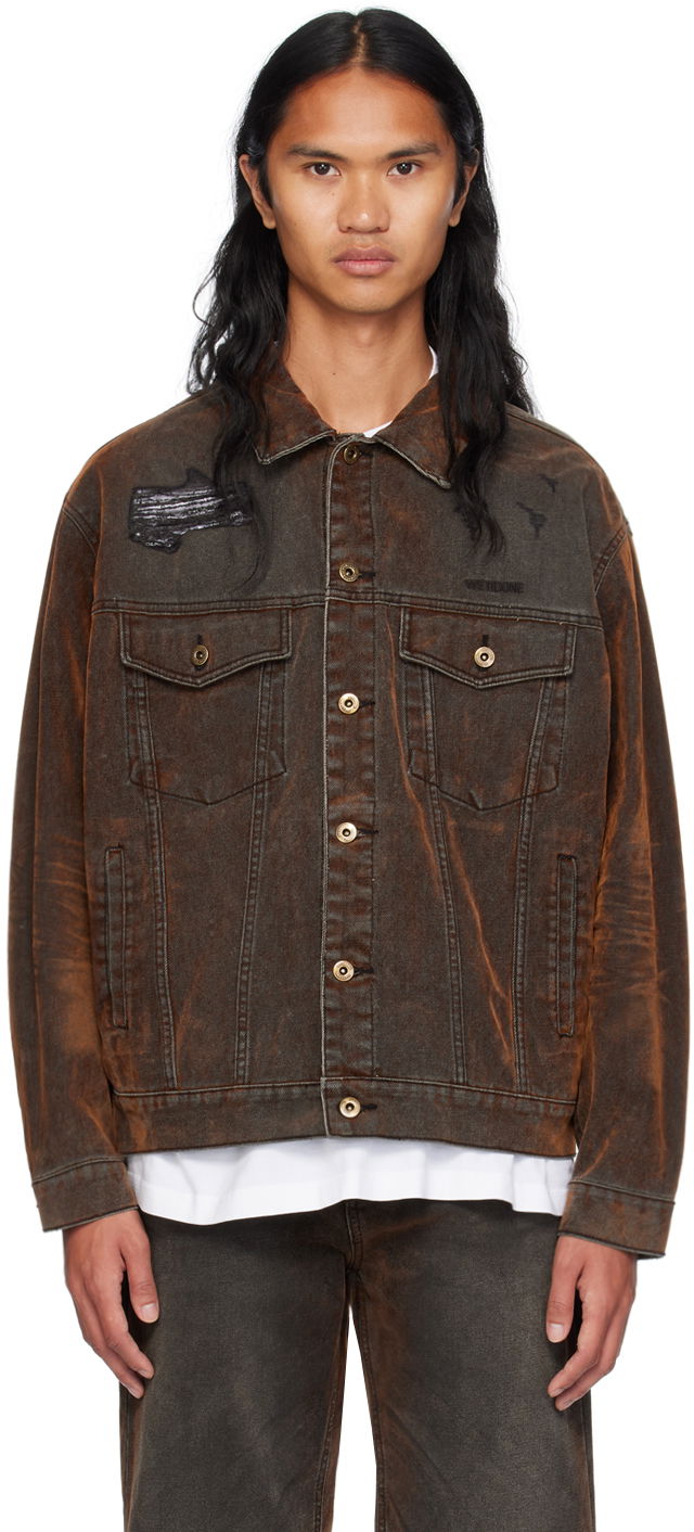 Bunda We11done We11done Distressed Denim Jacket Hnedá | WD-DJ2-24-399-M-BK, 0