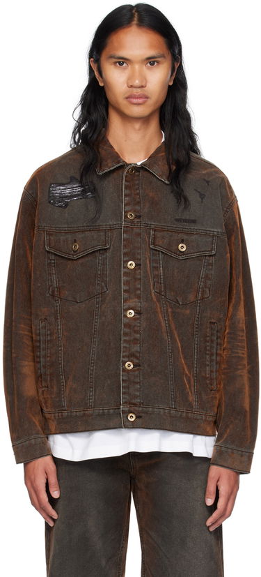 Bunda We11done We11done Distressed Denim Jacket Hnedá | WD-DJ2-24-399-M-BK, 0