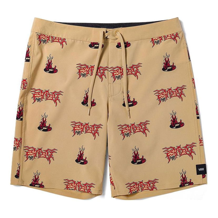 Plavky Vans OKEH Record Print Shorts Béžová | VN000FTWCGU
