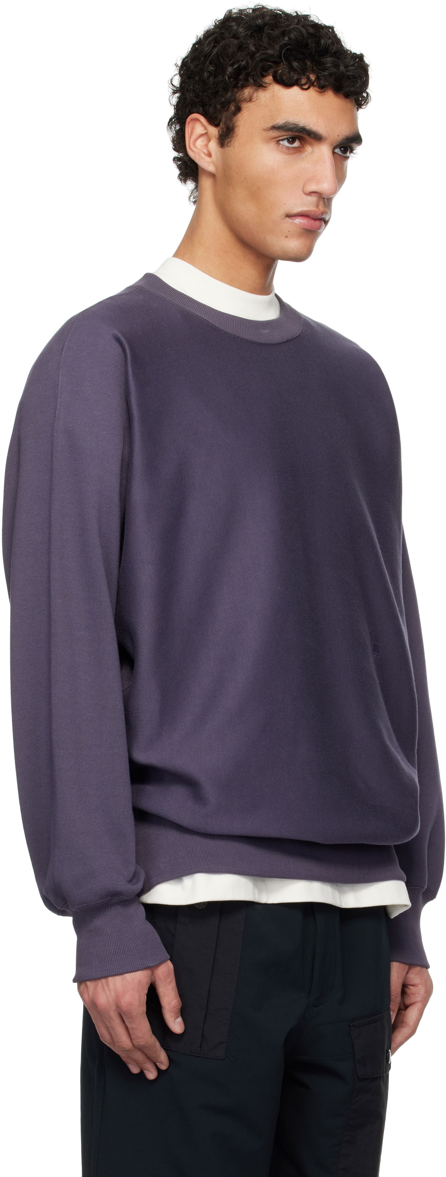 Mikina NANAMICA nanamica Crew Neck Sweatshirt Fialová | S25SH011U, 1