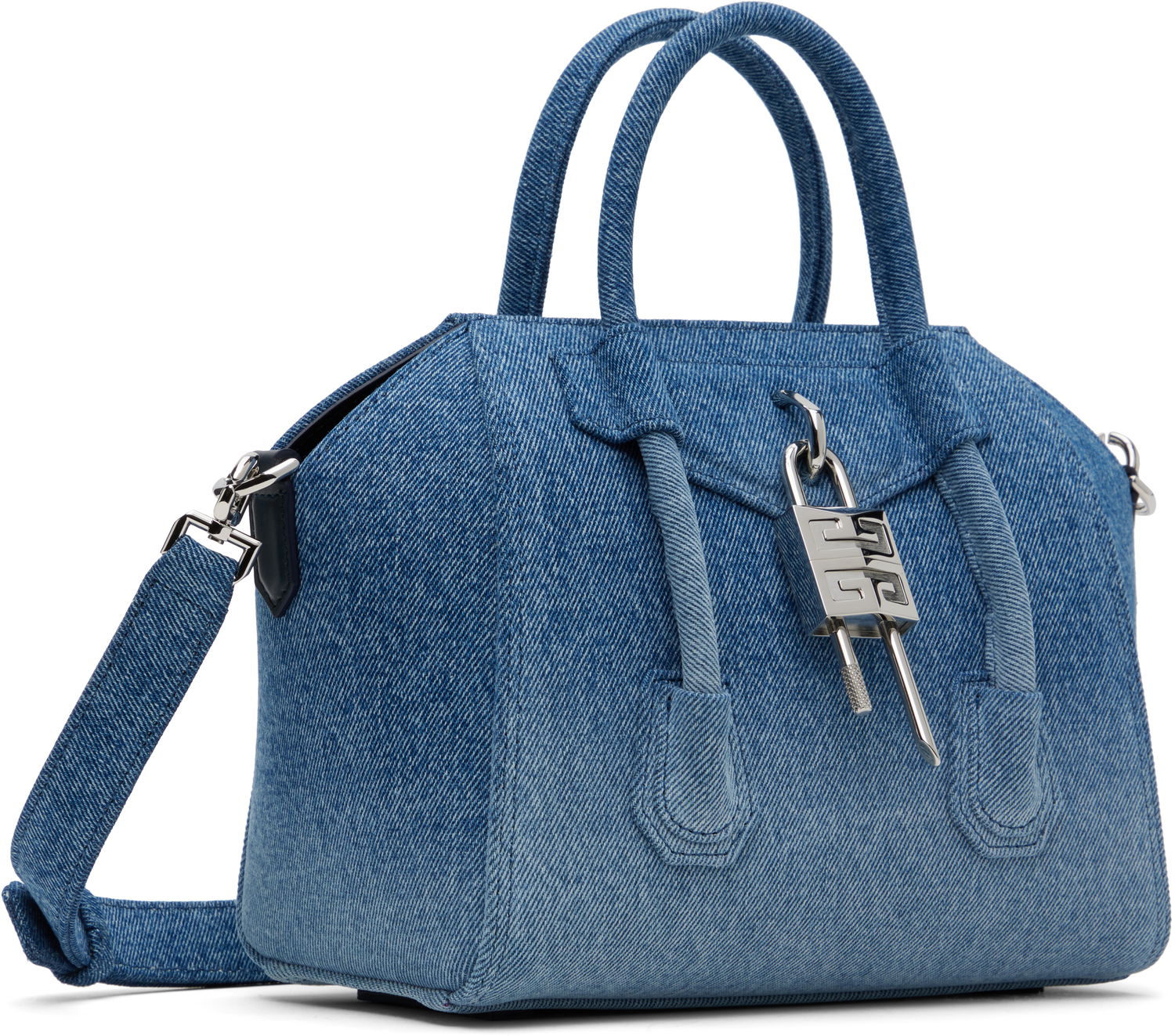 Kabelka Givenchy Givenchy Mini Antigona Lock Denim Bag Modrá | BB50U0B285420, 1