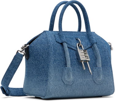 Kabelka Givenchy Givenchy Mini Antigona Lock Denim Bag Modrá | BB50U0B285420, 1