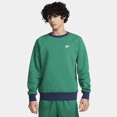 Sveter Nike Club Fleece Crewneck Sweatshirt Zelené | FV5378-365, 4