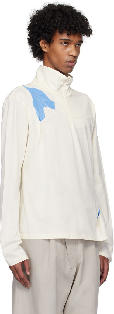 Sveter KIKO KOSTADINOV Kiko Kostadinov Alec K-Dart Quarter-Zip Sweatshirt Biela | KKSS25TP04-83, 1