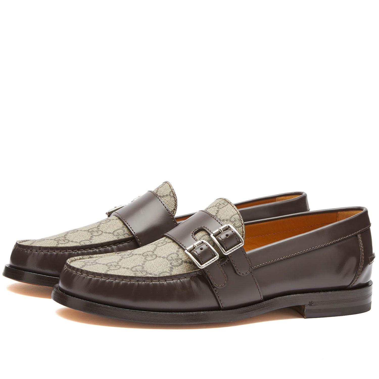 Tenisky a topánky Gucci Mellenial Double Buckle GG Supreme Loafer "Cocoa" Hnedá | 762312-17X30-2143, 0