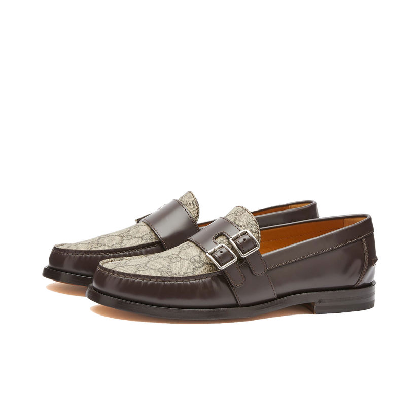 Tenisky a topánky Gucci Mellenial Double Buckle GG Supreme Loafer "Cocoa" Hnedá | 762312-17X30-2143