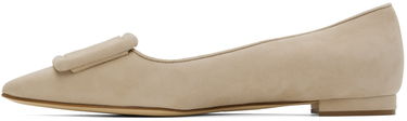 Oblečenie Manolo Blahnik Manolo Blahnik Maysale Suede Ballerina Flats Béžová | 322-2402, 2