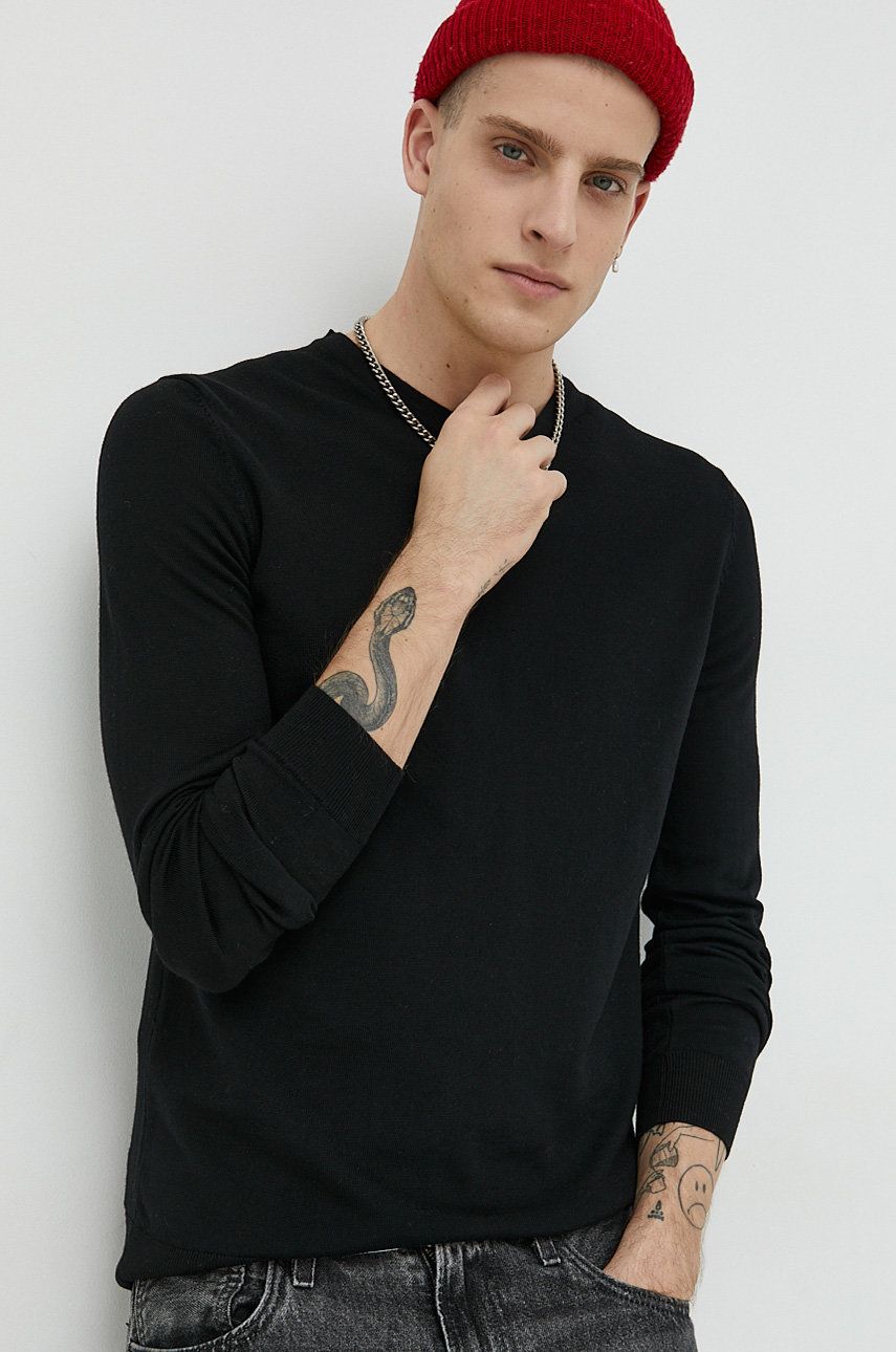 Sveter BOSS Wool Sweater Čierna | 50476832, 0
