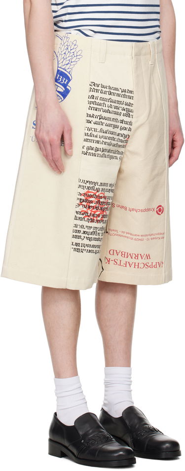 Šortky Marine Serre Marine Serre Regenerated Tote Bags Cargo Shorts Béžová | USH006A UWOV0009, 1