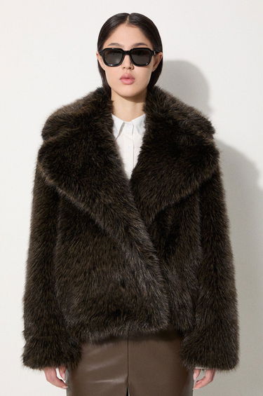 Kabáty KENZO Short Fake Fur Blouson Jacket Čierna | FE62BL1869FP.90, 0