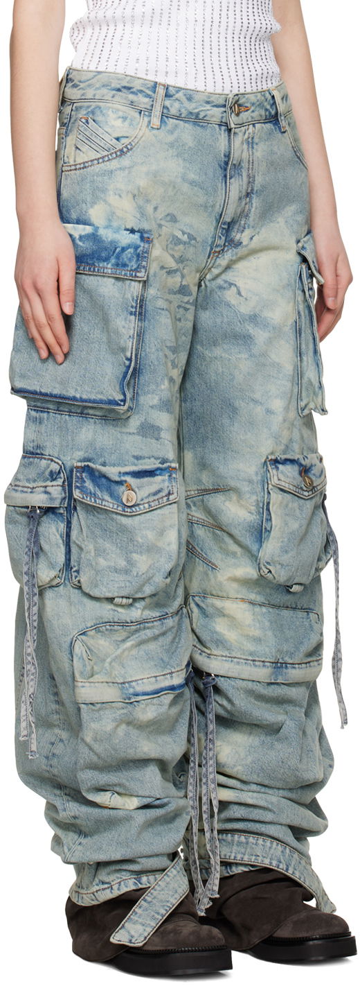 Cargo nohavice The Attico Attico Fern Cargo Jeans Modrá | 248WCP84 D090, 1