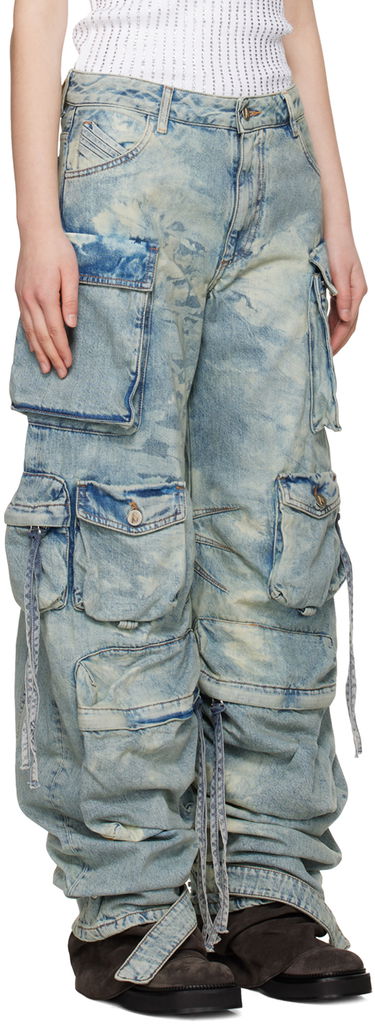 Cargo nohavice The Attico Attico Fern Cargo Jeans Modrá | 248WCP84 D090, 1