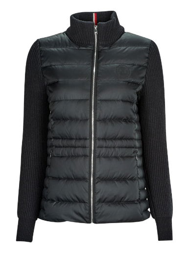 Prešívaná bunda Tommy Hilfiger KNIT MIX DOWN JACKET Čierna | WW0WW38924-BDS