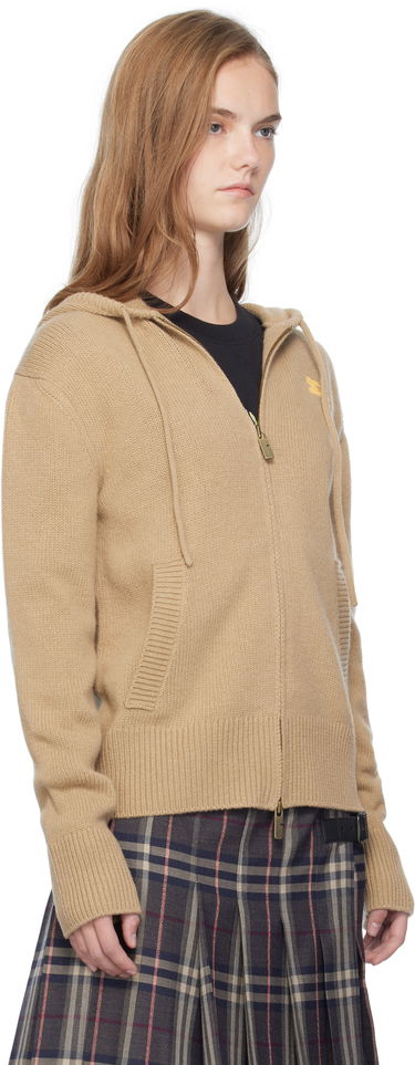 Mikina Burberry Burberry EKD Knit Zip Hoodie Béžová | 8110687, 1