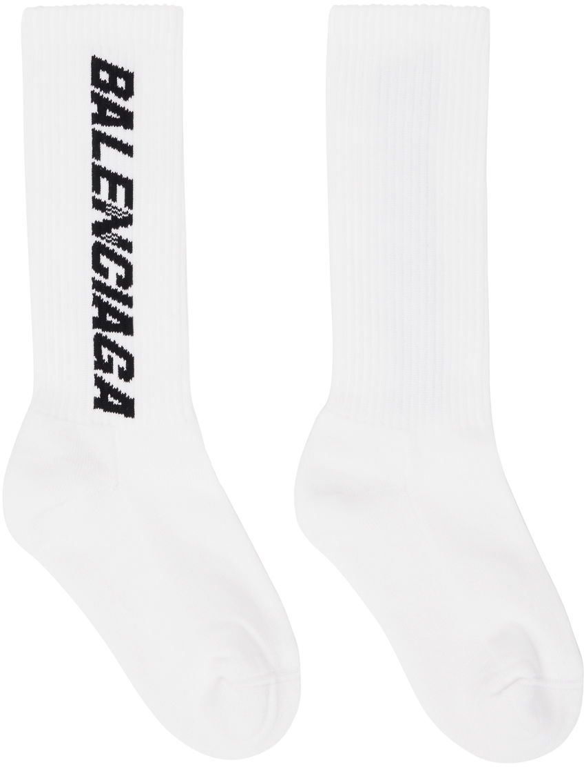 Ponožky Balenciaga Racer Socks Biela | 767074 472B4, 0