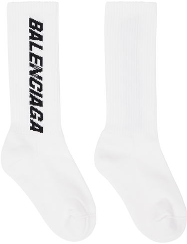 Ponožky Balenciaga Racer Socks Biela | 767074 472B4, 0