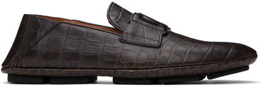 Oblečenie Dolce & Gabbana Dolce&Gabbana Calfskin Driver Loafers Hnedá | A50583AA446, 0