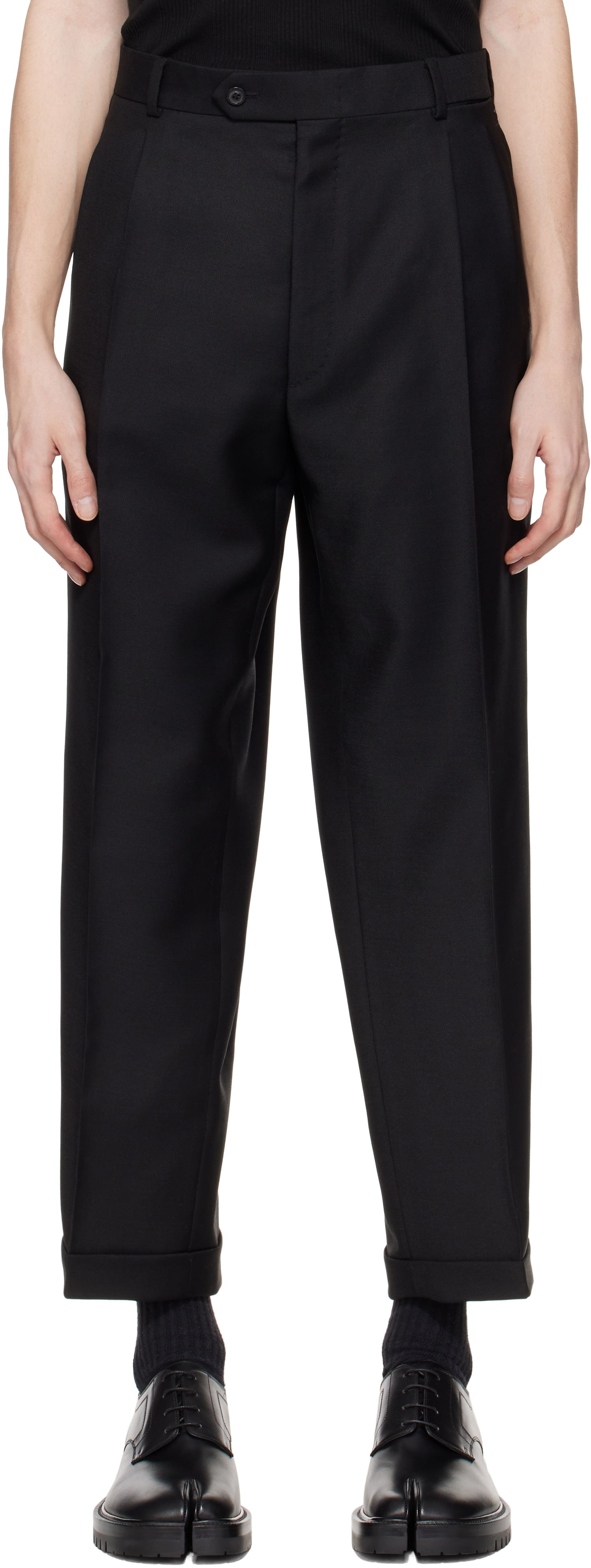 Nohavice Maison Margiela Maison Margiela Mohair Trousers Čierna | S50KA0672 M35259, 0