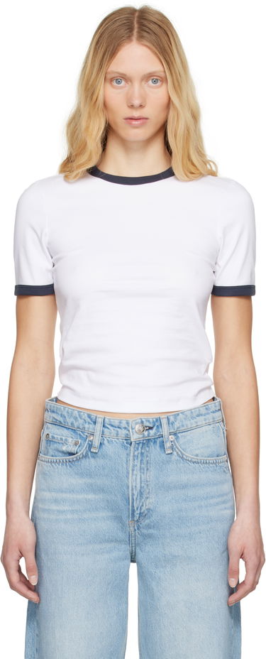 Tričko rag & bone Rag & Bone Mia Ringer T-Shirt Biela | WCC25ST026W327, 0