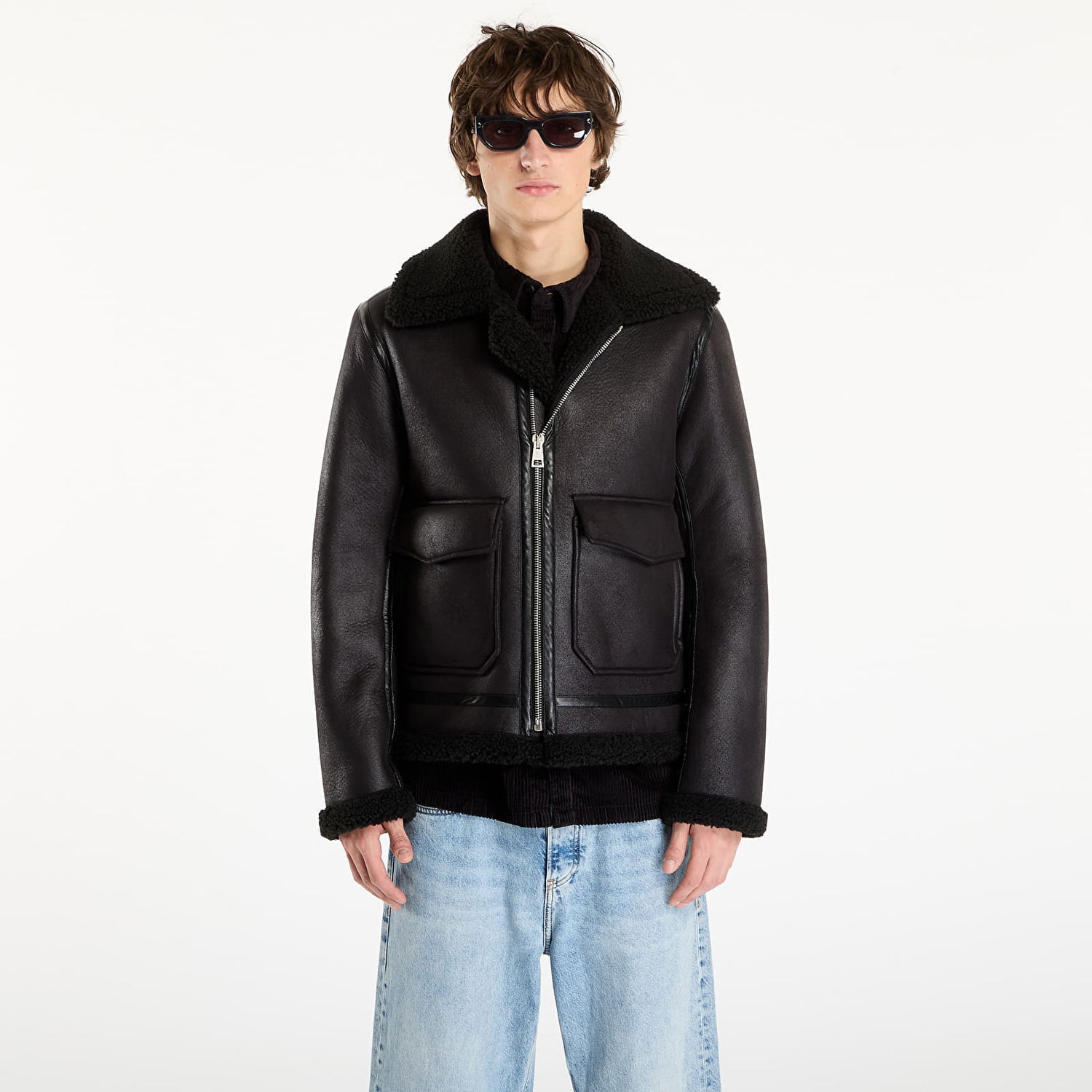 Bomber bunda A.P.C. Shearling Blouson Tommy Čierna | PSALB-H02904 LZZ, 0