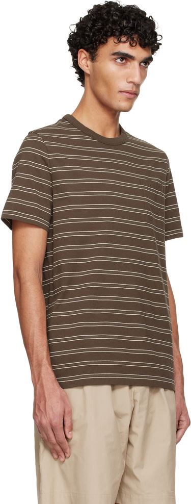 Tričko A.P.C. Striped Pocket T-shirt Hnedá | COHLV-H26534, 1